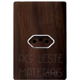 Conjunto Tomada Horizontal 10a 4x2 - Novara Especiais Tabaco